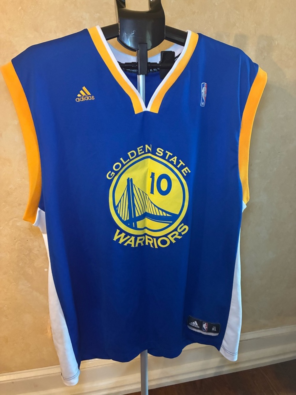 Mookie Blaylock #10 Golden State Warriors Adidas Swingman Jersey XL Blue NBA